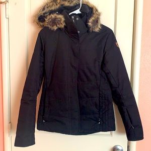 Black Obermeyer Ski Jacket with Faux Fur